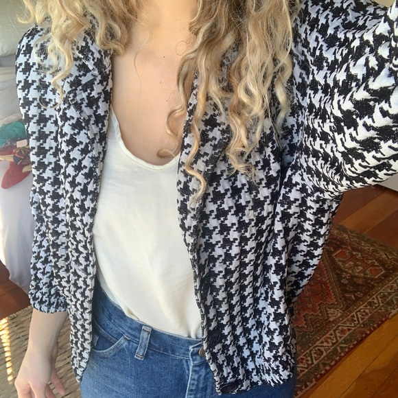 Vintage Houndstooth Cropped Jacket - Picture 4 of 6